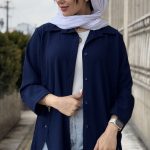مانتو شومیزی بغل دکمه اطلس کد 1441