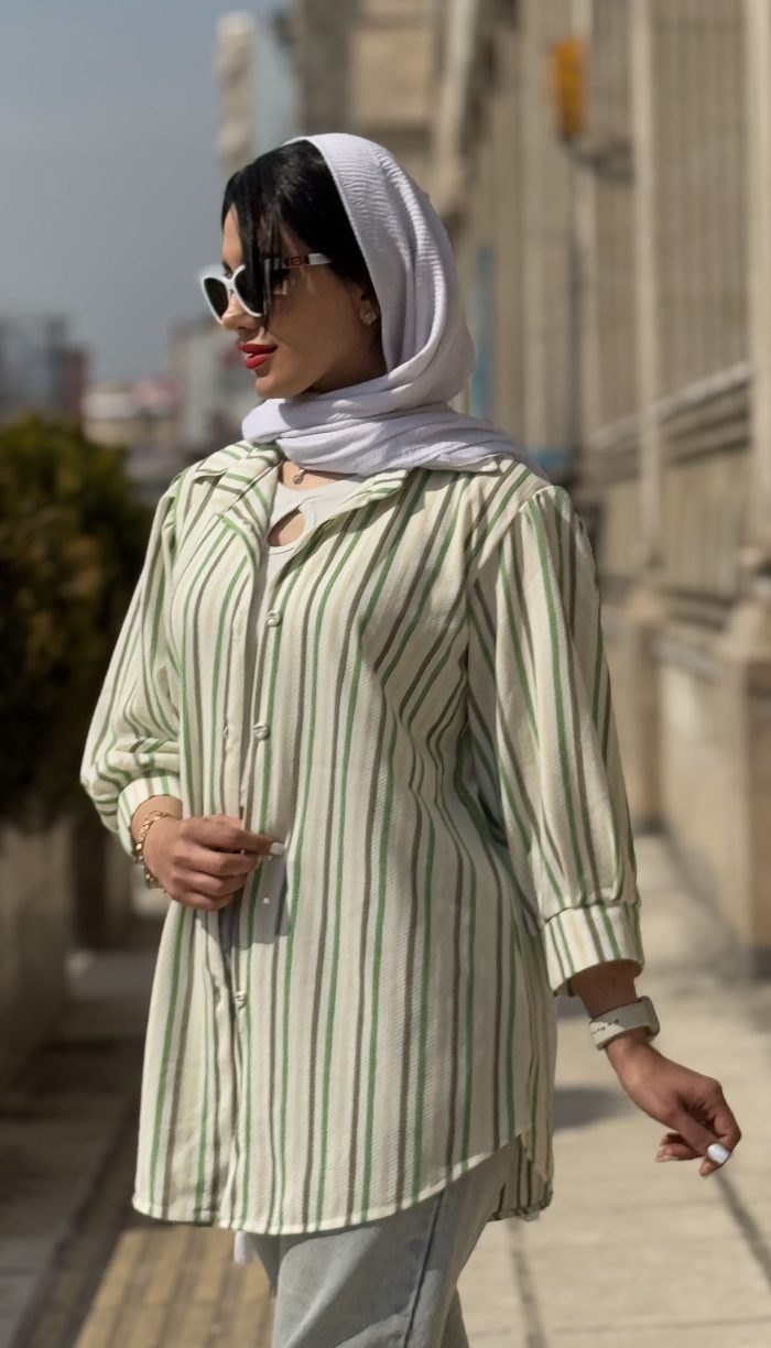 مانتو مراکشی آستین پفی جلو دکمه پارت 3 کد 1469 - Image 12