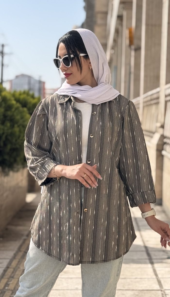 مانتو مراکشی آستین پفی جلو دکمه پارت 3 کد 1469 - Image 13