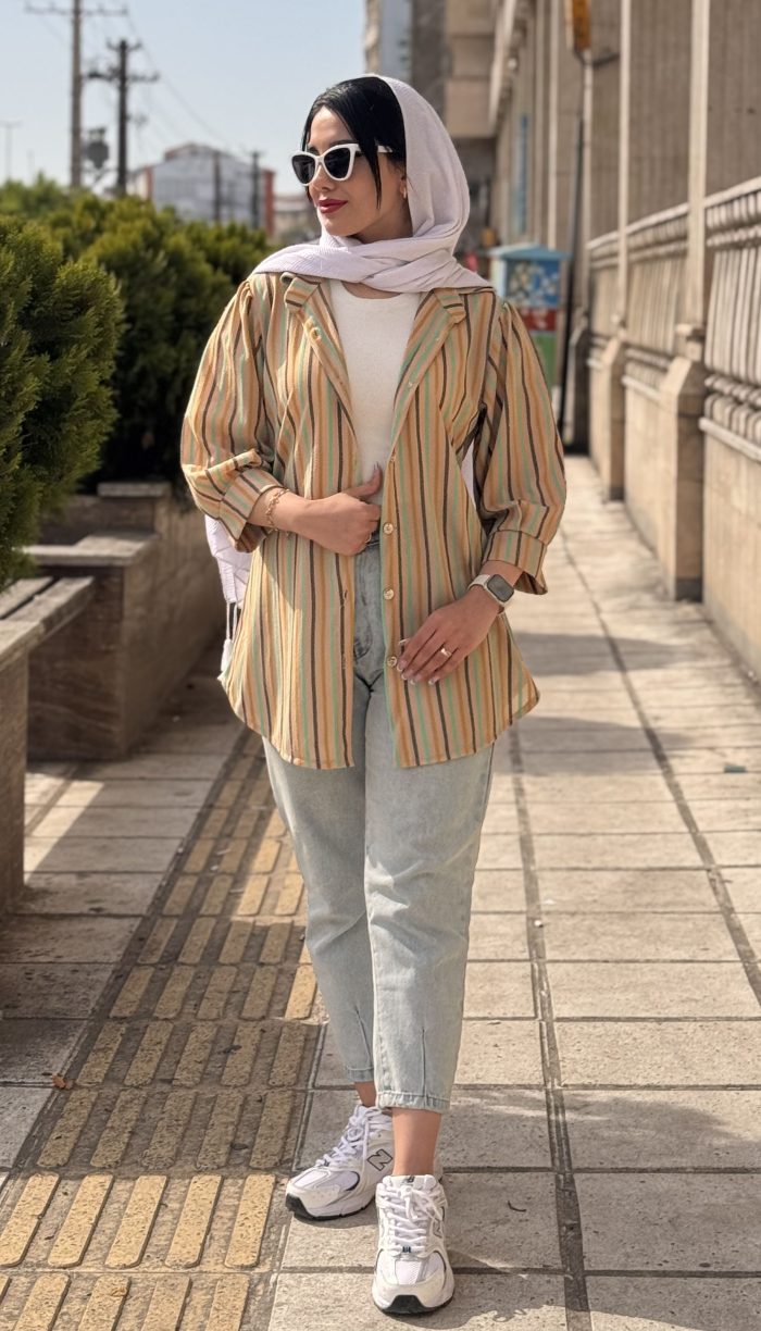 مانتو مراکشی جلو دکمه پارت 2 کد 1460 - Image 5