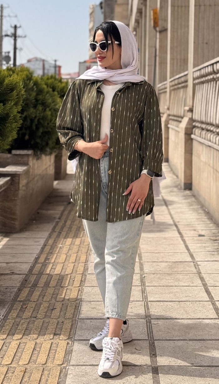مانتو مراکشی جلو دکمه پارت 2 کد 1460 - Image 15