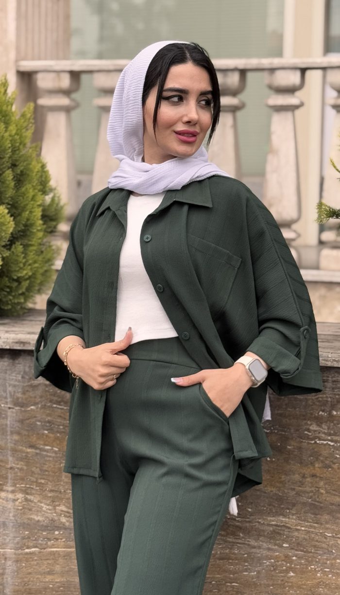 ست مانتو و شلوار مراکشی تک جیب کد 1464 - Image 12