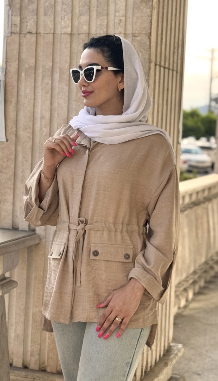 مانتو کمر کش ( کمربند دار ) صوفیا کد 1489 - Image 11