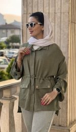 مانتو کمر کش ( کمربند دار ) صوفیا کد 1489 - Image 10