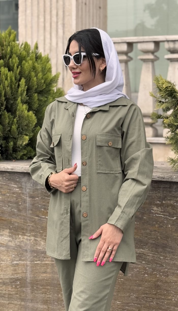 ست لینن دو جیب مدل آناهیتا کد 1492 - Image 9