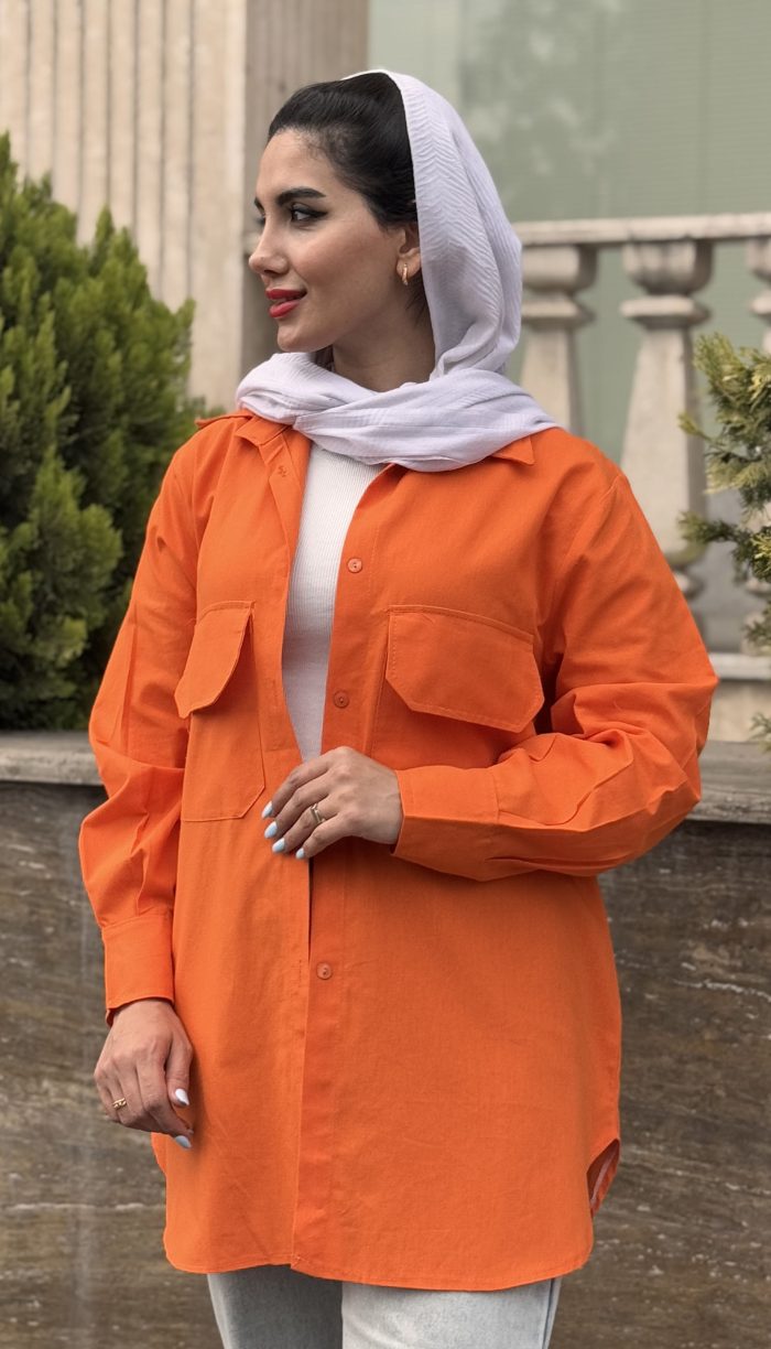 مانتو شومیزی لینن بیسیک کد 1496 - Image 12
