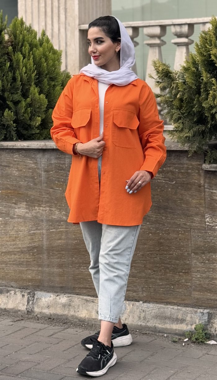 مانتو شومیزی لینن بیسیک کد 1496 - Image 9