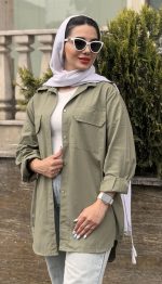 مانتو شومیزی لینن بیسیک کد 1496 - Image 5