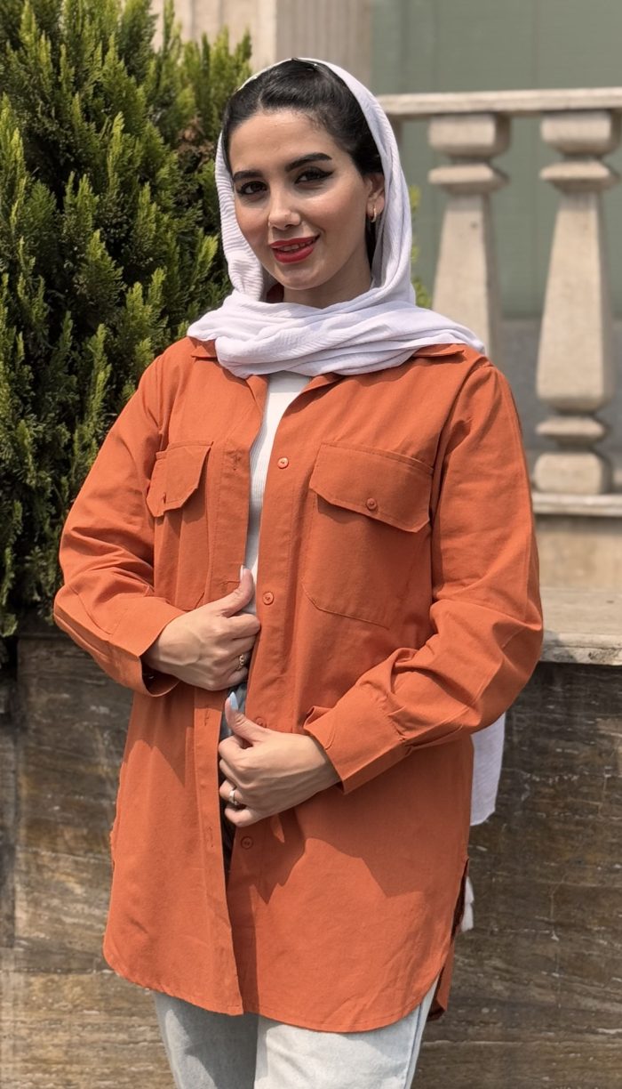 مانتو شومیزی لینن بیسیک کد 1496 - Image 4