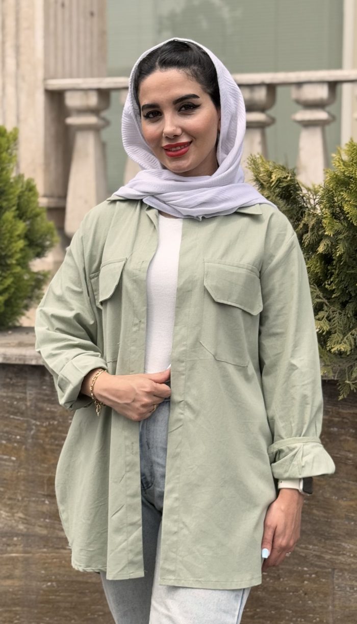 مانتو شومیزی لینن بیسیک کد 1496 - Image 10