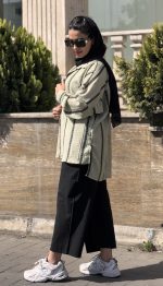 مانتو پارچه قلاب دوزی مدل النا کد 1498 - Image 12