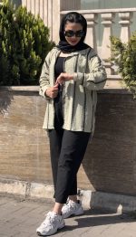 مانتو پارچه قلاب دوزی مدل النا کد 1498 - Image 10
