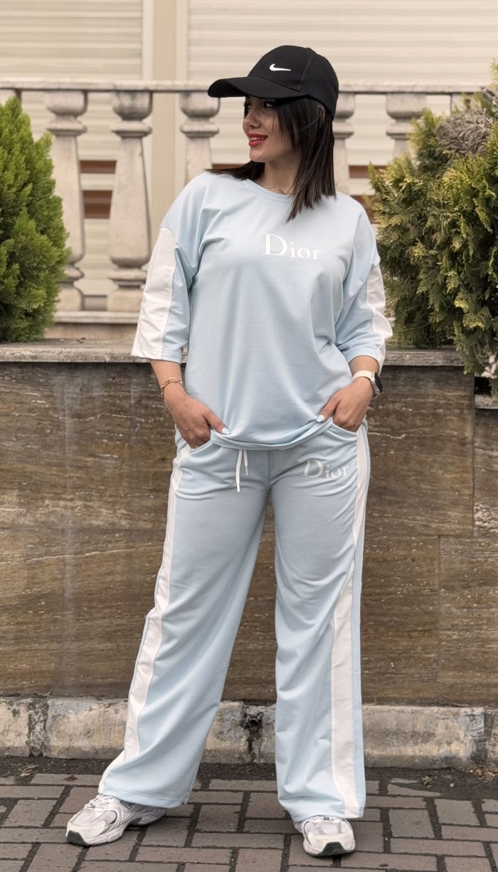ست تیشرت باکسی و شلوار پاستیلی Dior کد 1501 - Image 12