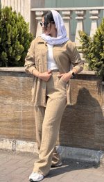 ست مانتو و شلوار مدل نلین کد 1509 - Image 3