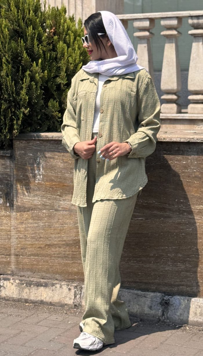 ست مانتو و شلوار مدل نلین کد 1509 - Image 7