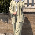 ست مانتو و شلوار مدل نلین کد 1509