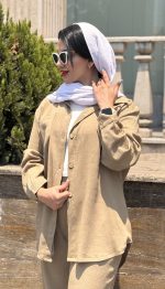 ست مانتو و شلوار مدل نلین کد 1509 - Image 10