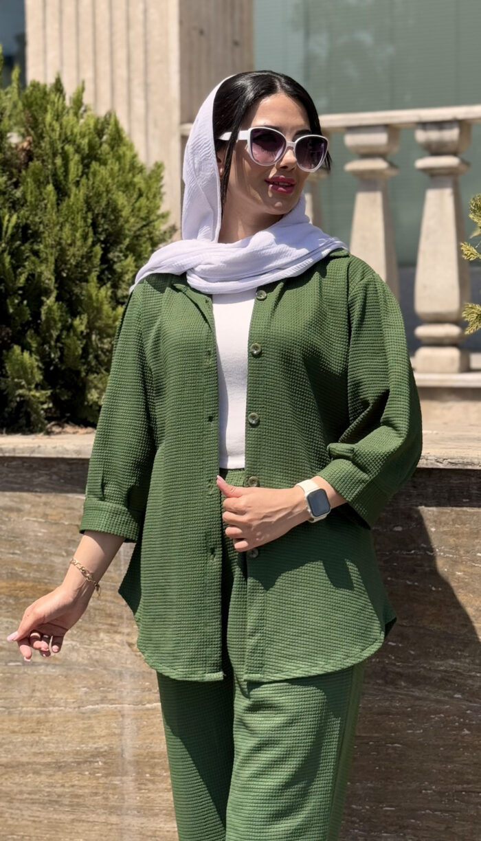 ست بیسکوییتی آستین پفی کد 1519 - Image 6