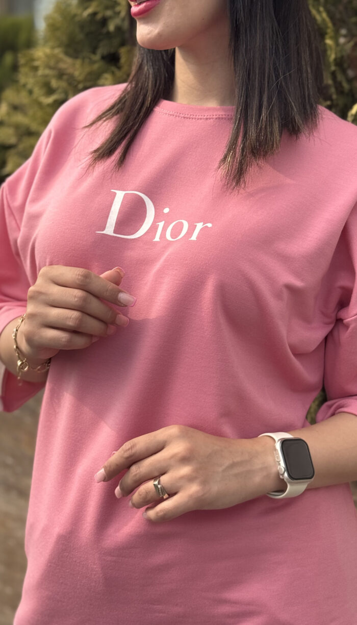 ست تیشرت باکسی و شلوار پاستیلی Dior کد 1501 - Image 15