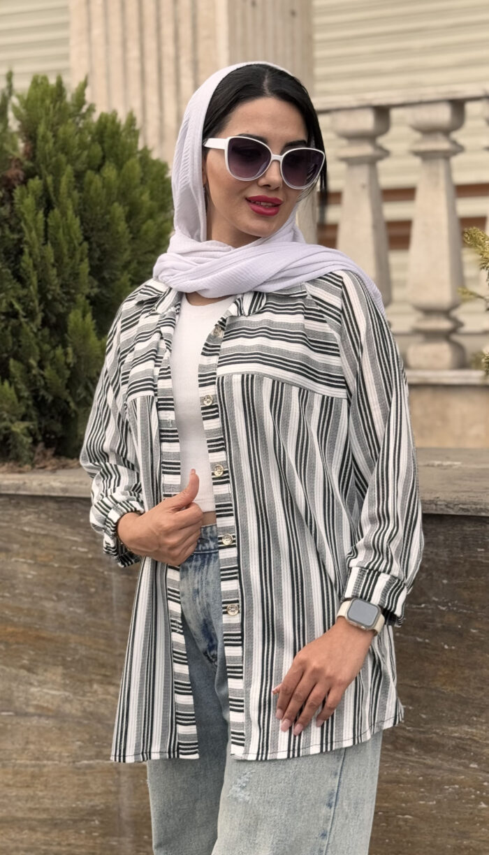 مانتو مراکشی جلو دکمه کد 1529 - Image 7
