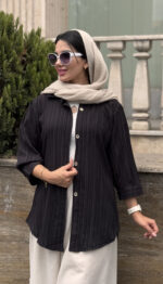 مانتو کراش آستین پفی کد 1530 - Image 6