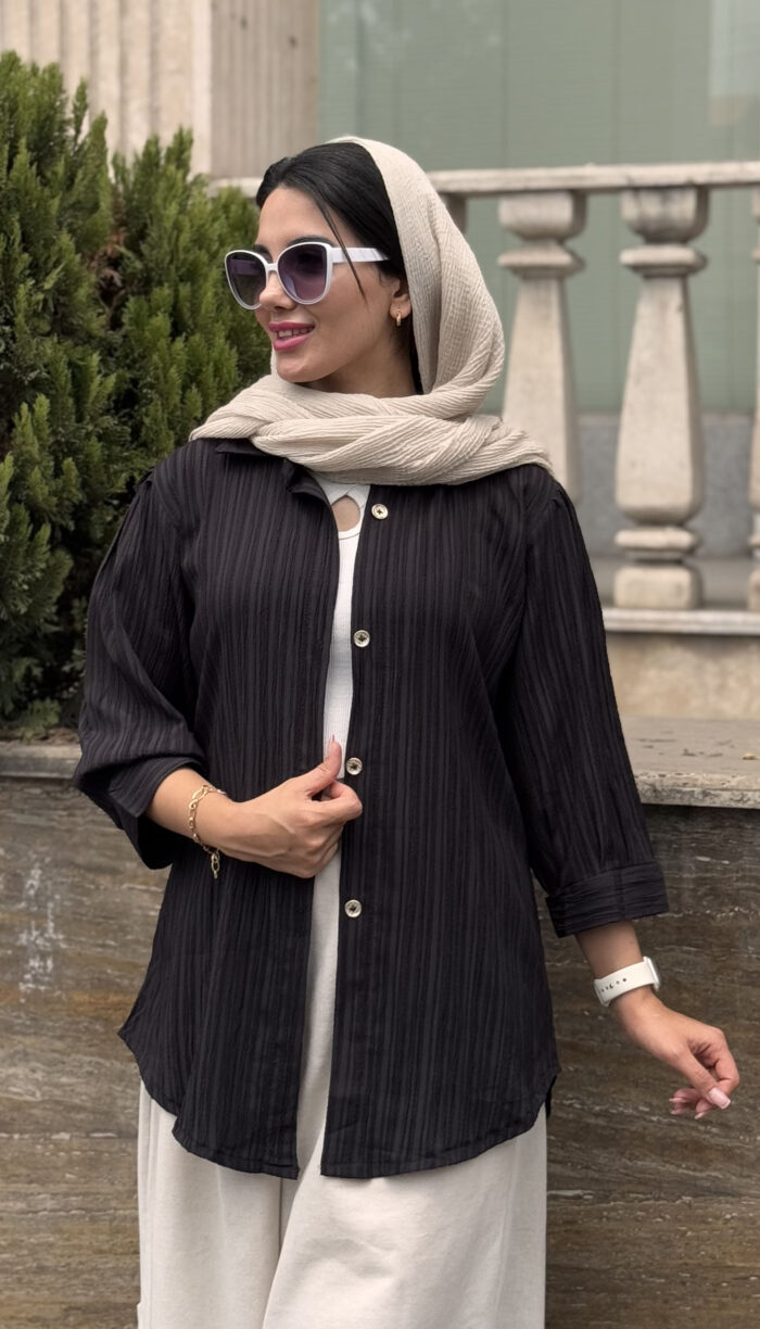 مانتو کراش آستین پفی کد 1530 - Image 6