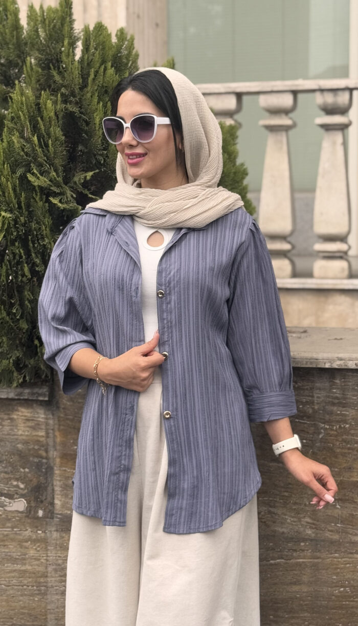مانتو کراش آستین پفی کد 1530 - Image 2