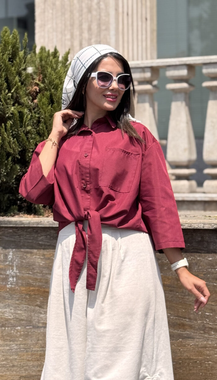 شومیز گره ای Mango کد 1534 - Image 20
