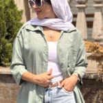 شومیز تک جیب باکسی شانتون کد 1555
