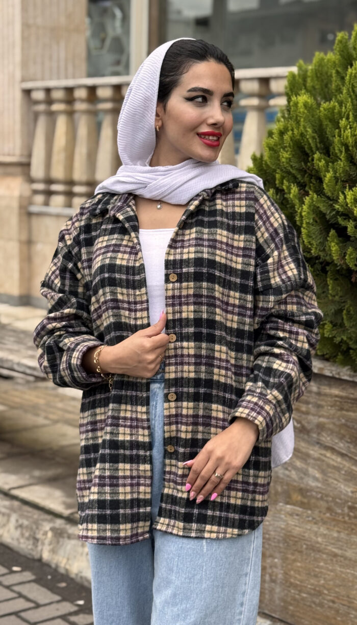 شکت پشمی چهارخونه خارجی کد 1578 - Image 3