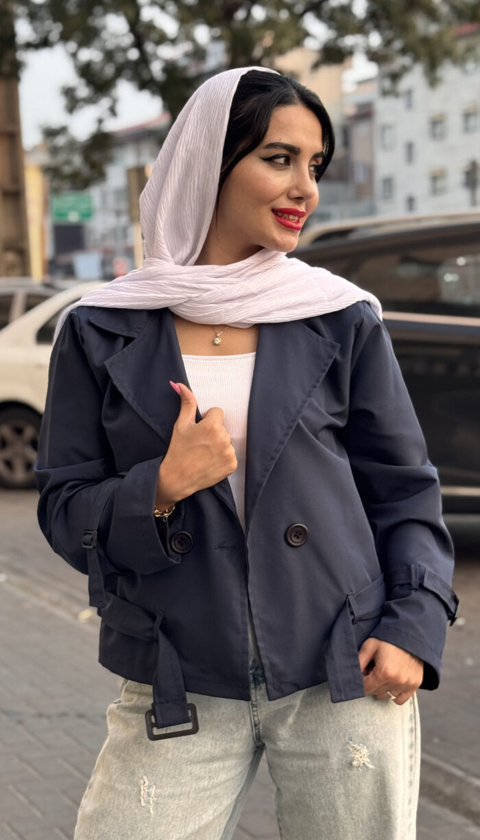 کراپ کت Mango ( ترنچ کت ) کد 1587 - Image 2