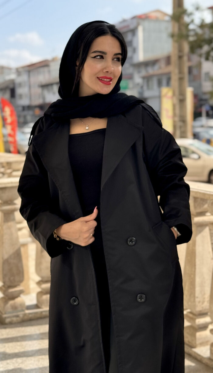 ترنچ کت بلند Zara کد 1589 - Image 9