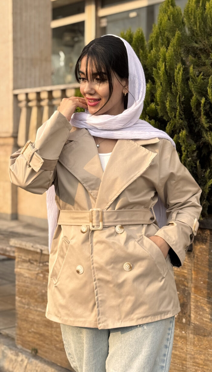 ترنچ کت یقه انگلیسی کد 1618 - Image 6