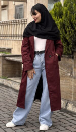 ترنچ کت بلند Zara رنگ بندی کد 1632 - Image 2