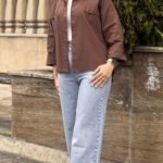 شومیز باکسی لینن کد 1641
