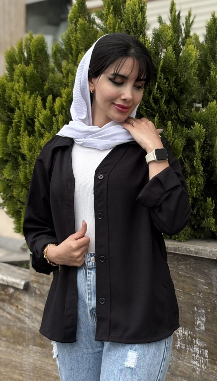 مانتو یقه هفتی سانتانا کد 1648 - Image 3