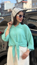 شومیز گره ای ینزی کد 1649 - Image 7