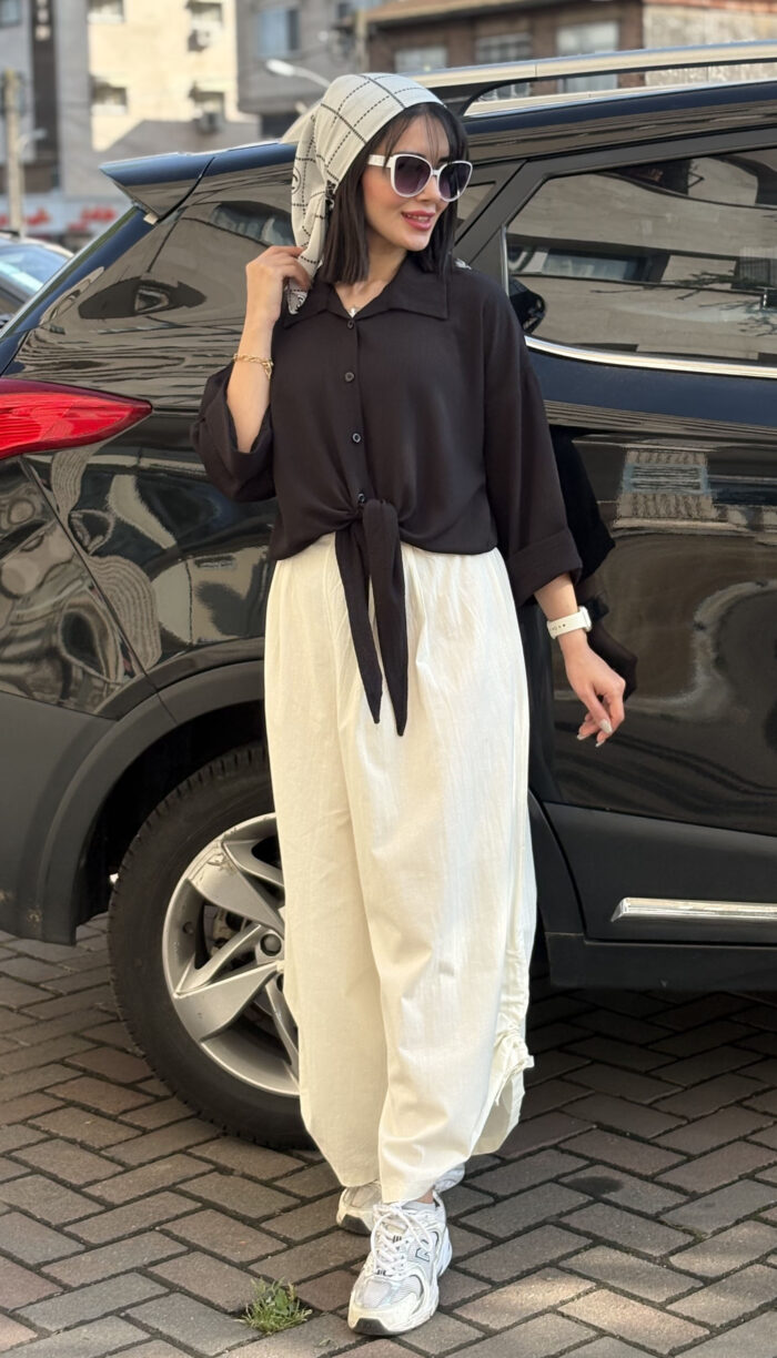 شومیز گره ای ینزی کد 1649 - Image 5