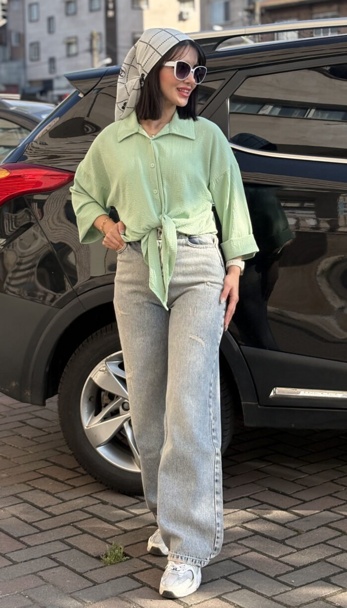 شومیز گره ای ینزی کد 1649 - Image 8