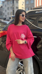 تیشرت باکسی طرح On کد 1652 - Image 7