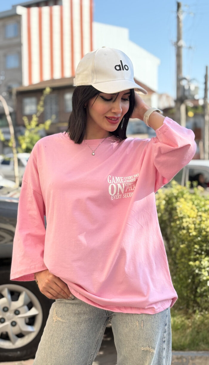 تیشرت باکسی طرح On کد 1652 - Image 10