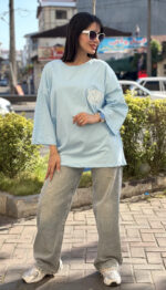تیشرت باکسی طرح On کد 1652 - Image 2