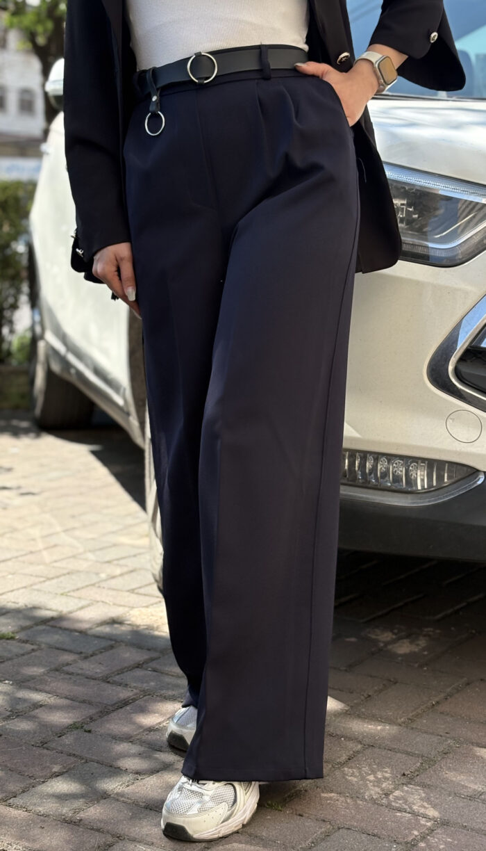 شلوار مازراتی مشکی و سرمه ای کد 1653 - Image 3