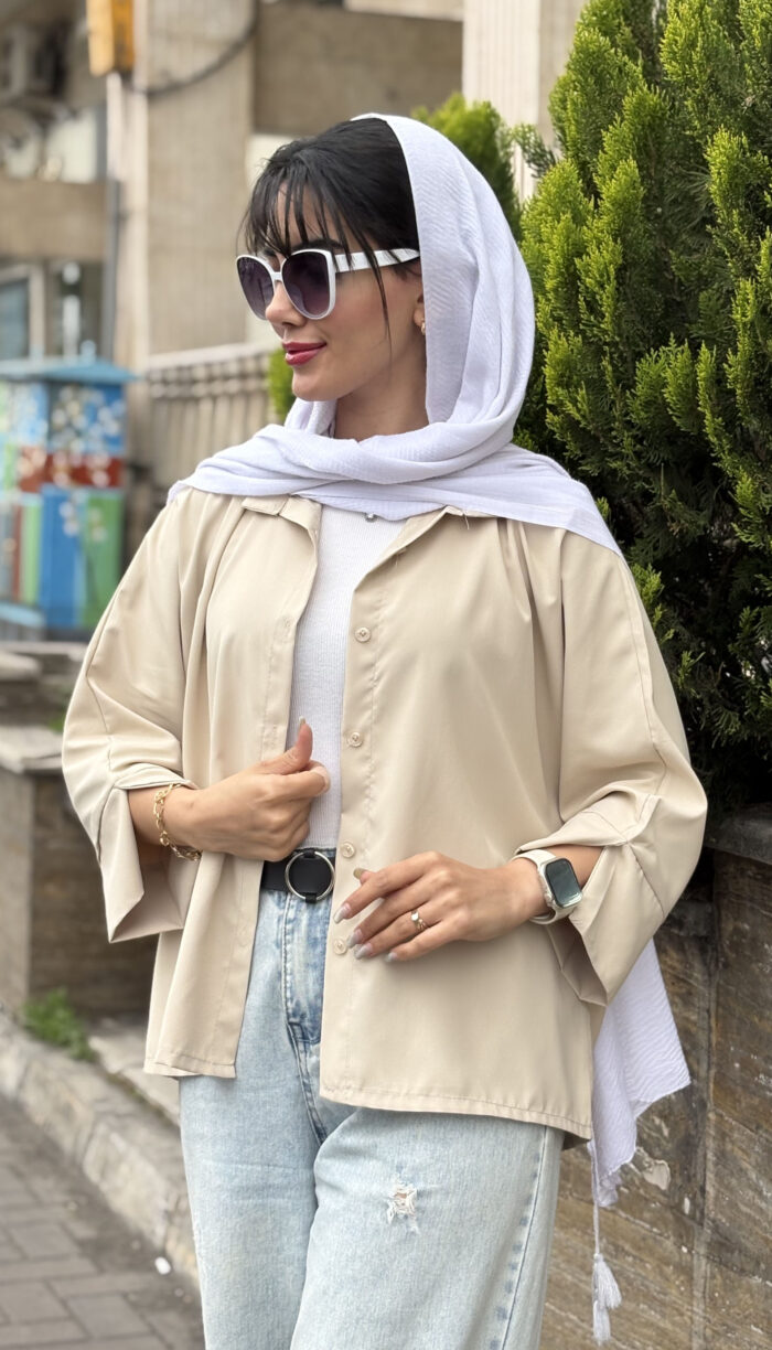 مانتو دوشین آستین چاک کد 1654 - Image 4