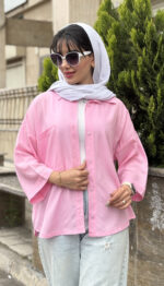 مانتو باکسی لینن تک جیب کد 1655 - Image 4