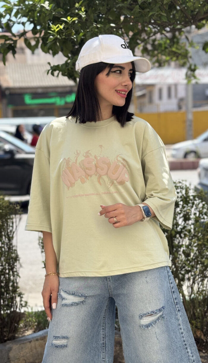 تیشرت باکسی Wassup خارجی کد 1668 - Image 5