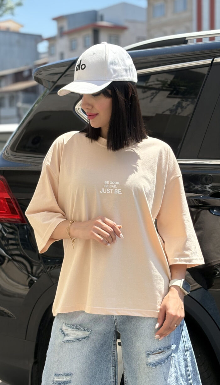 تیشرت باکسی Just Be خارجی کد 1669 - Image 6