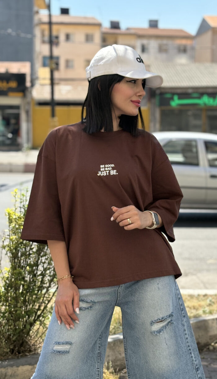 تیشرت باکسی Just Be خارجی کد 1669 - Image 7