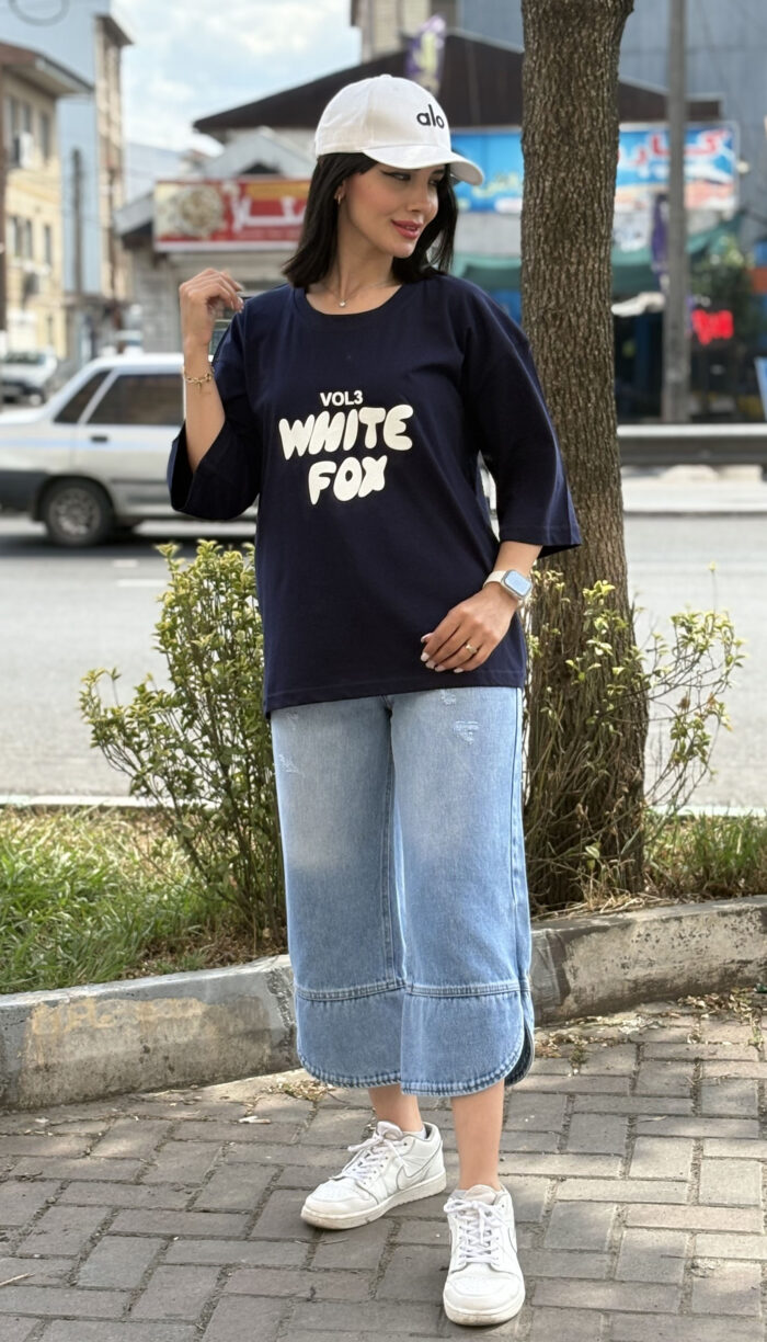 تیشرت باکسی White Fox خارجی کد 1672 - Image 6