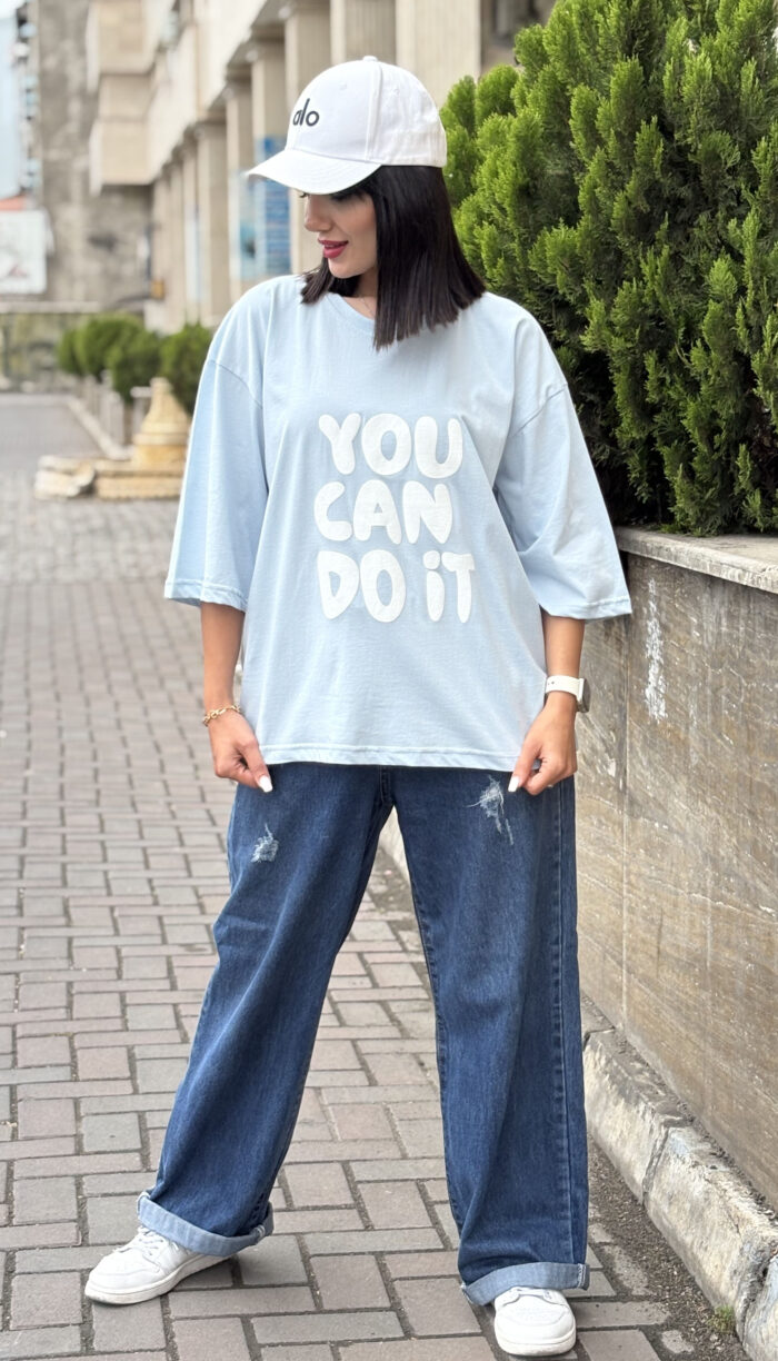 تیشرت باکسی خارجی You can Do it کمد 1680 - Image 3